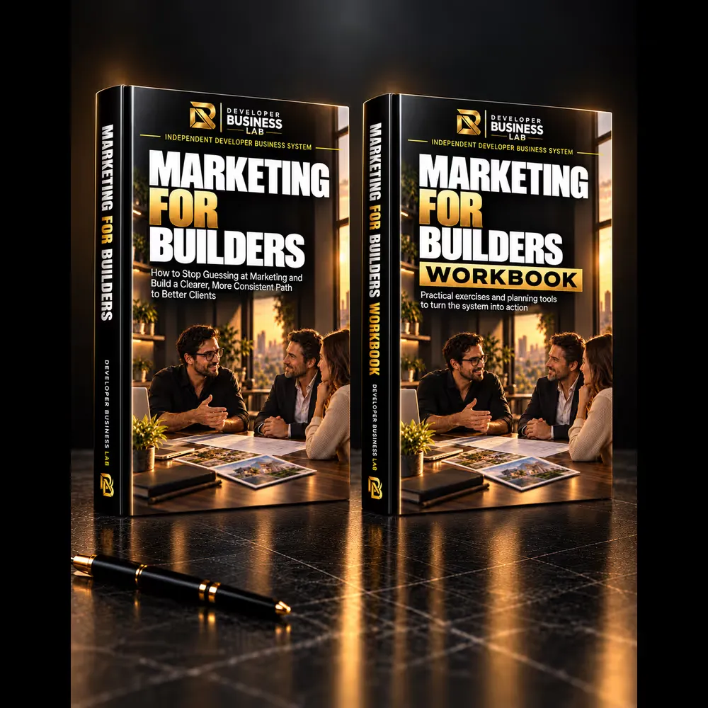 Marketing for Builders product mockup