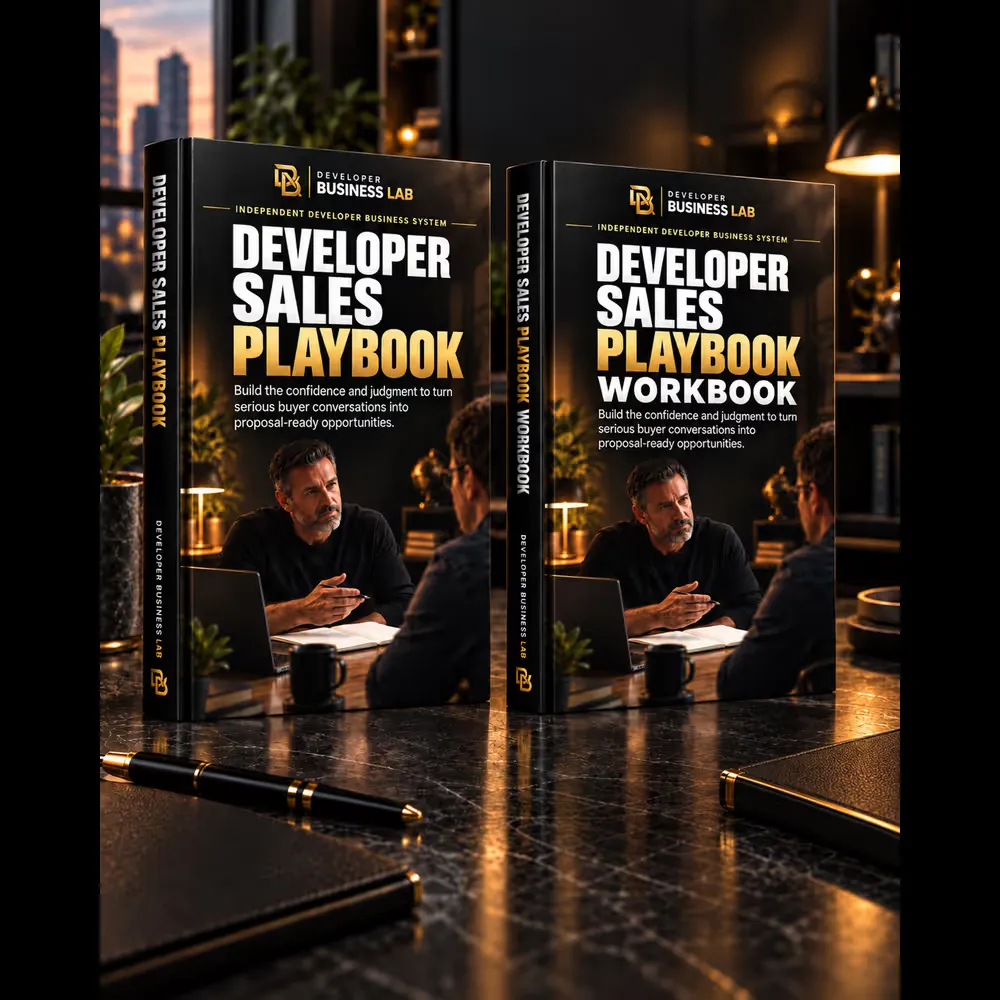 Developer Sales Playbook product mockup